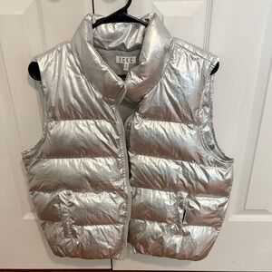 Metallic puffer vest